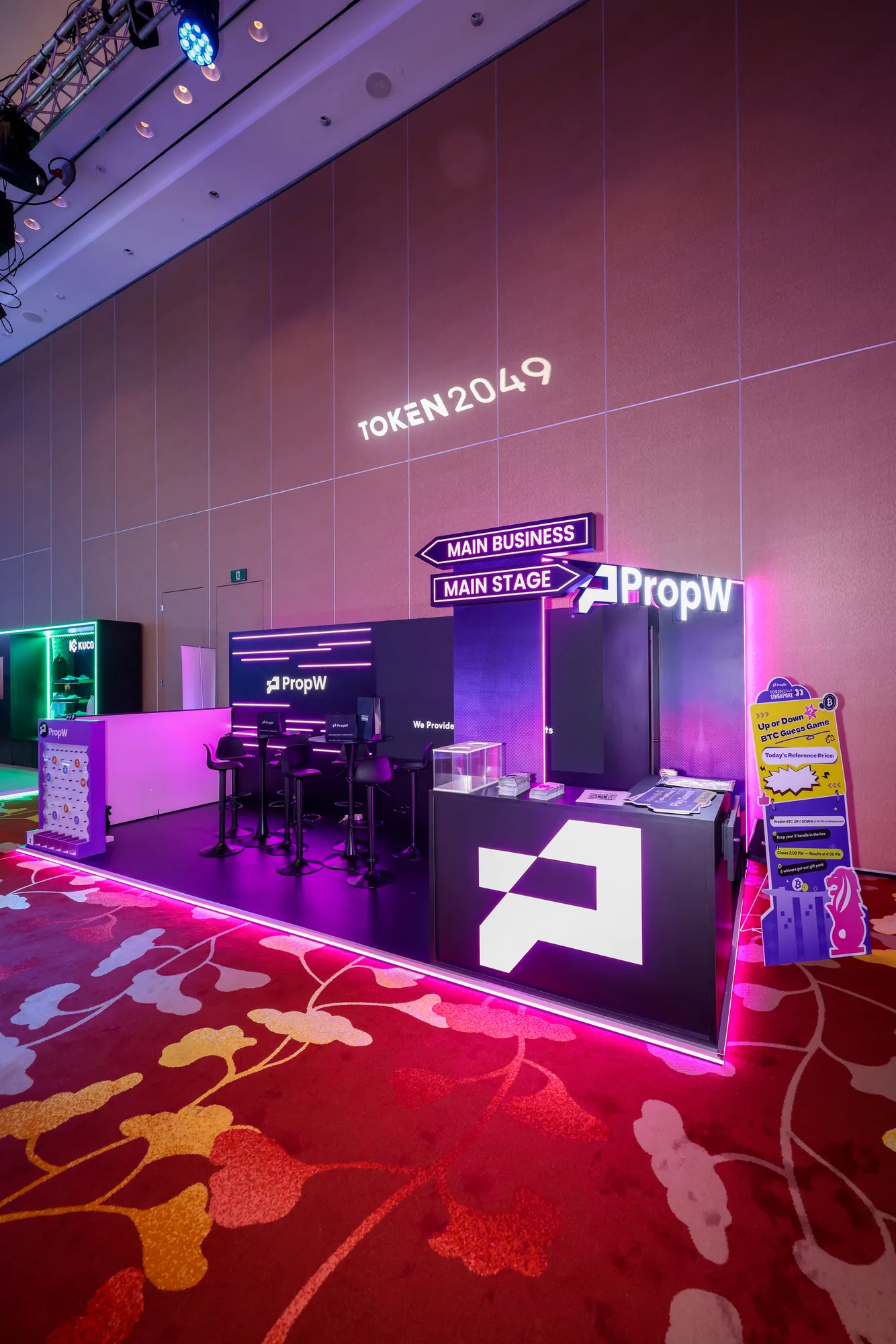 The booth under the TOKEN2049 sign